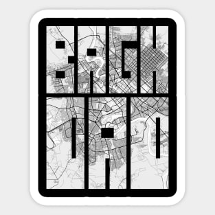 Baghdad, Iraq City Map Typography - Light Sticker